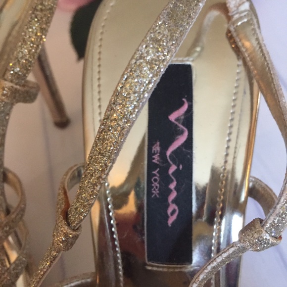 Nina New York gold glitter platform heels - Picture 8 of 8